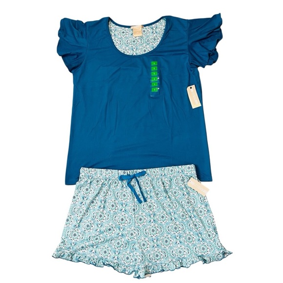 NWT! INK + IVY Mosaic Print 2-Piece Pajama Set. Size Large. - Picture 1 of 16